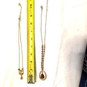 2 necklaces with rhinestone Monet and Avon.